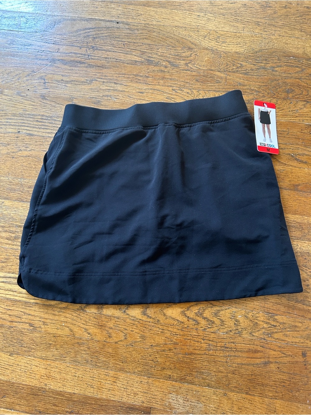 NWT 32 Degrees Cool Black Casual Summer Sporty Athletic Tennis Skort
